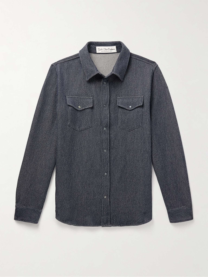 Cashmere and Cotton-Blend Flannel Shirt 1