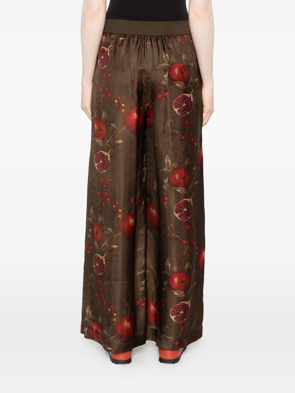 pomegranate-print trousers - 4