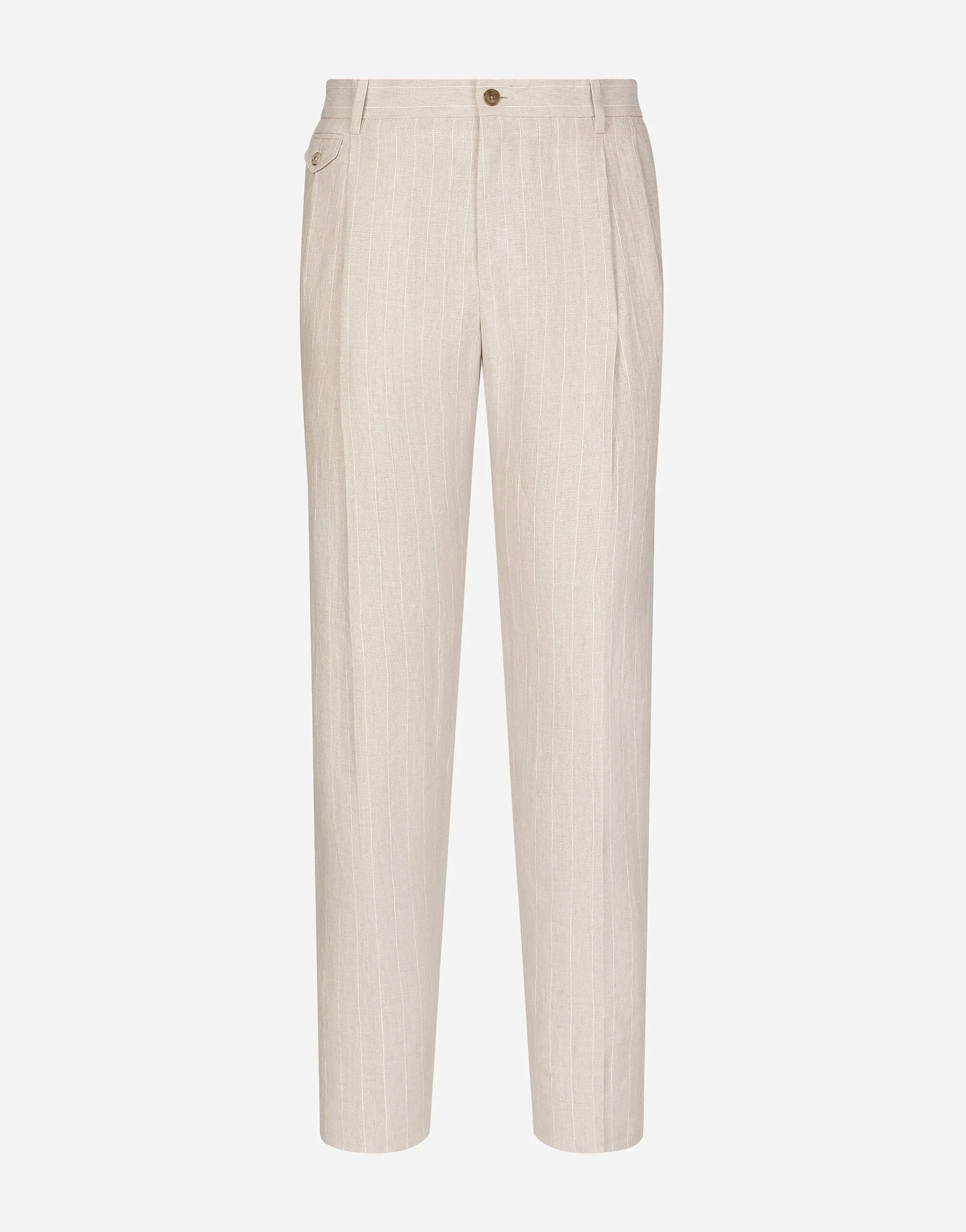 Pinstripe linen pants - 1