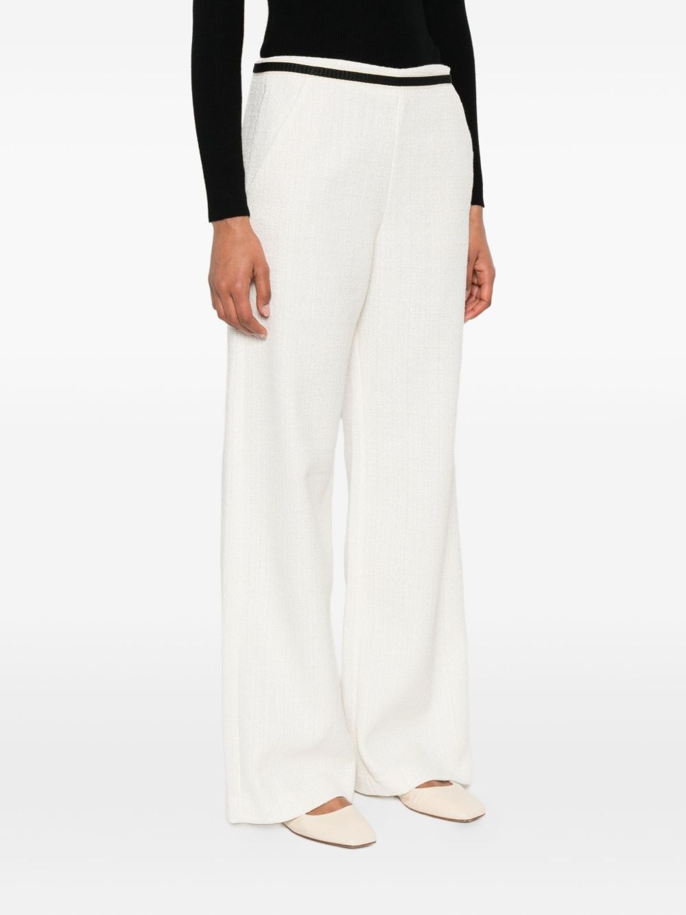 ribbon-detail pants - 3