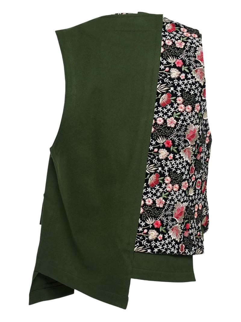 Comme des Garçons Homme Plus floral-motif panelled vest outlook
