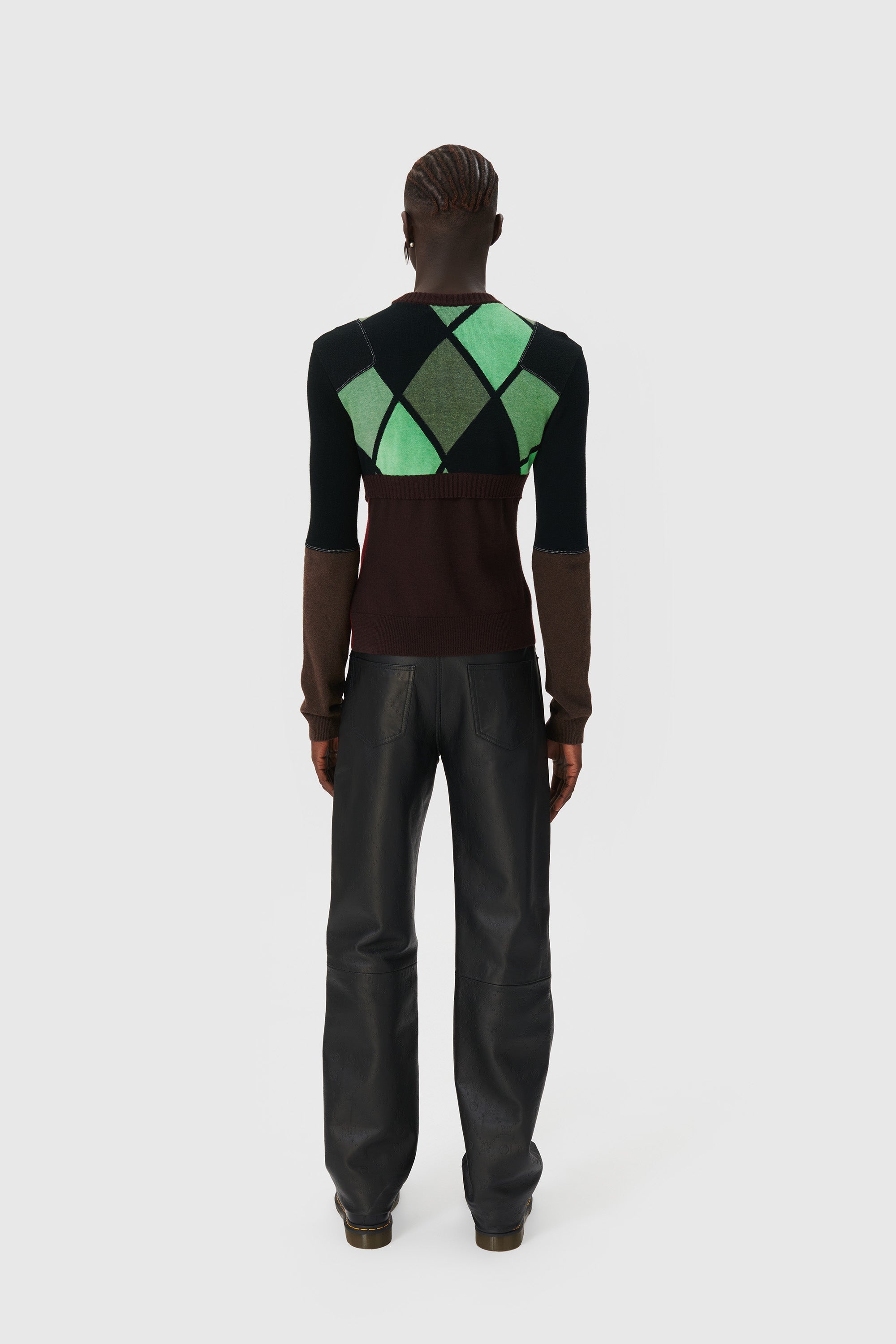 Regenerated Moonogram Leather Trousers - 3