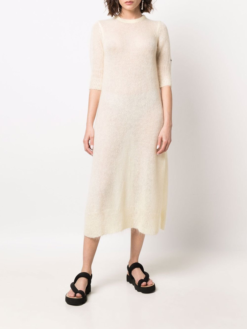 embroidered-logo detail dress 3