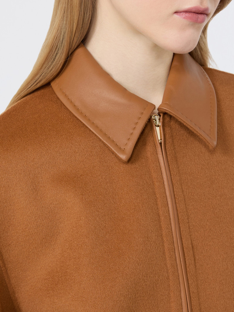 SFERE Double wool, cashmere and silk coat - CARAMEL 5
