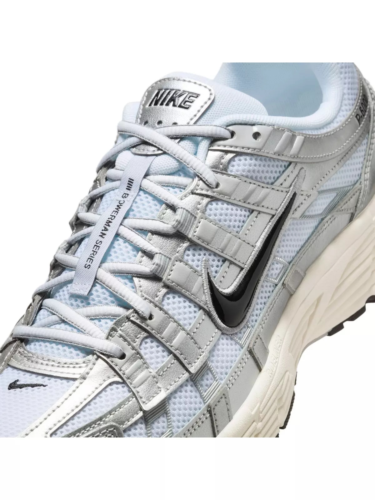P-6000 "White/Black/Metallic Silver/Flt Silver" Men's Shoe - 10