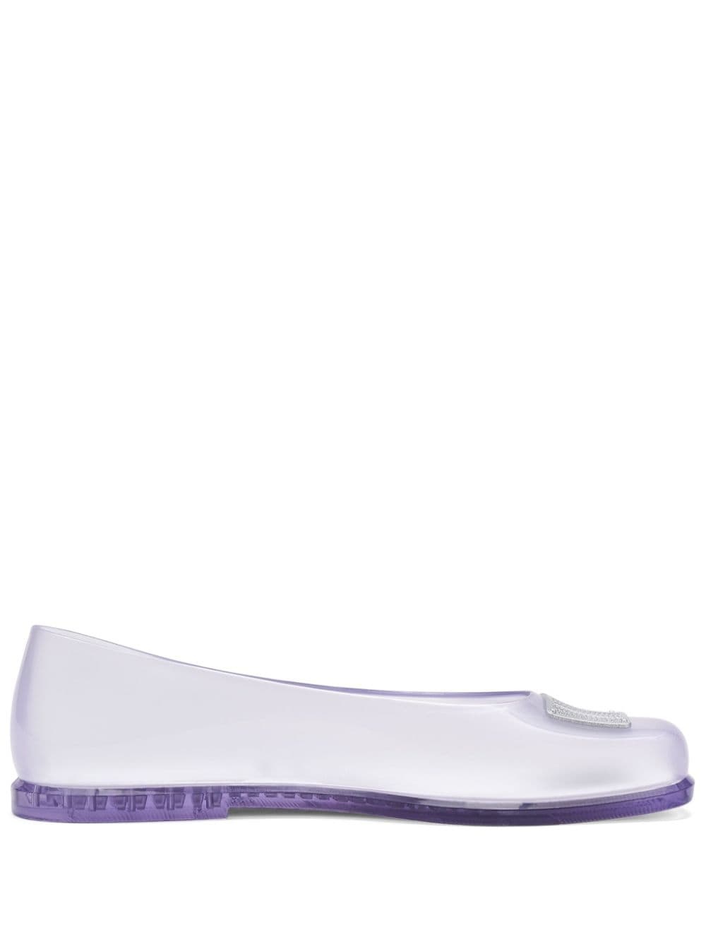 x Melissa logo-embossed ballerina shoes - 1