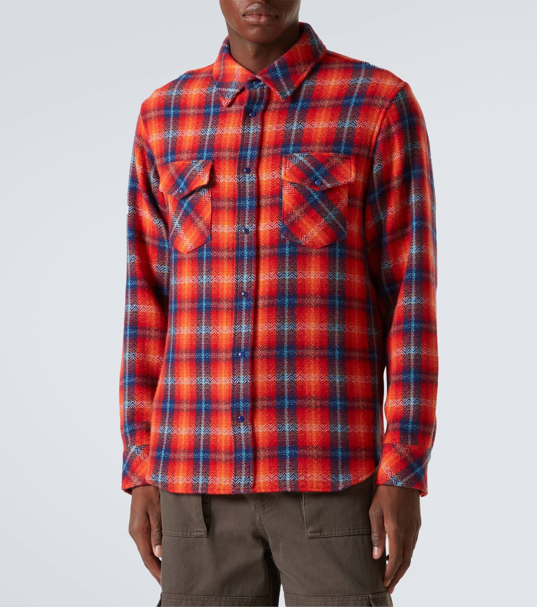 Checked cashmere shirt - 3