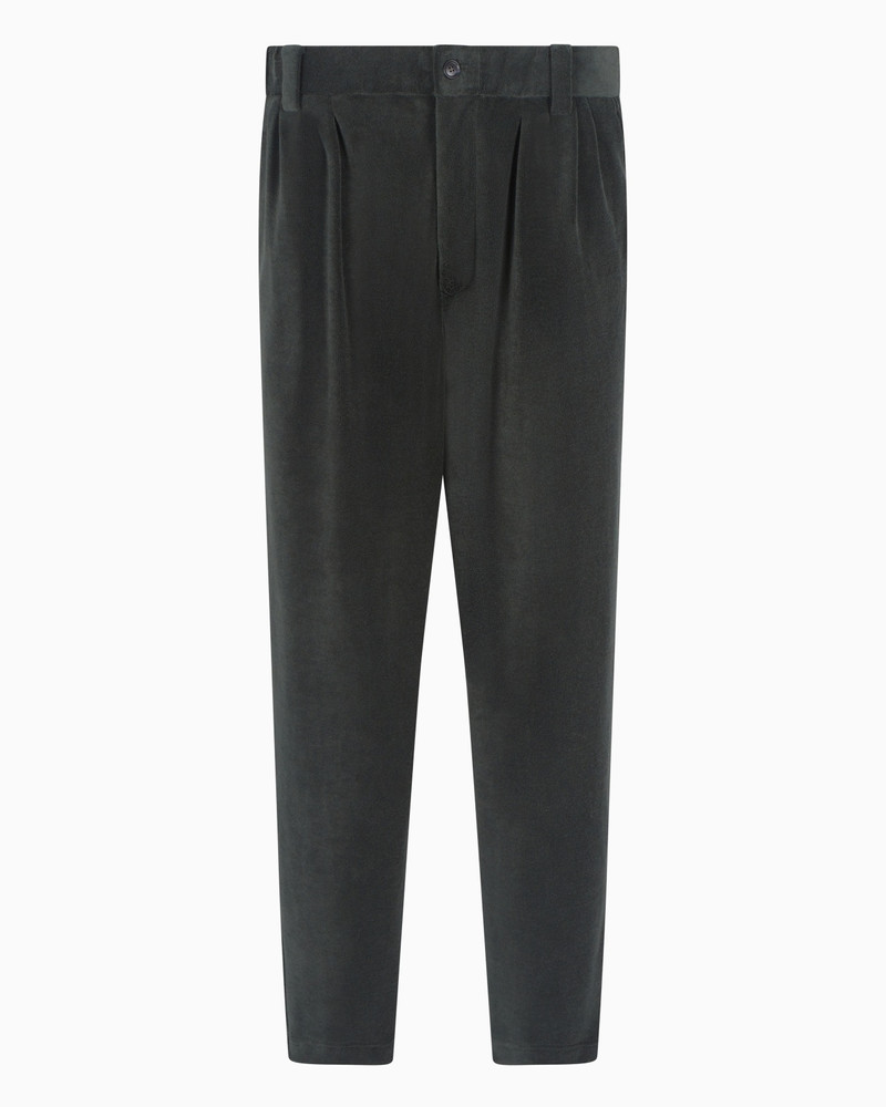 COTTON-BLEND SINGLE-DARTED TROUSERS 1