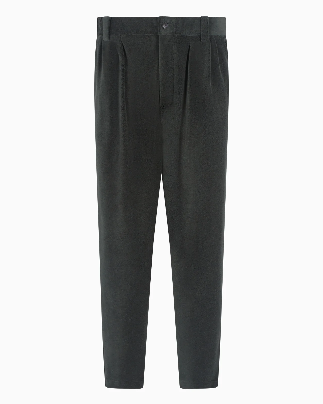 COTTON-BLEND SINGLE-DARTED TROUSERS - 1