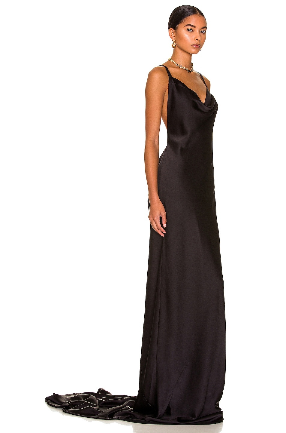 Cross Back Bias Gown - 3