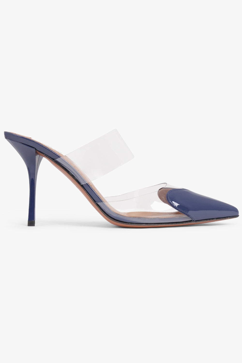 LE COEUR 90MM PATENT MULE | BLUE - 2