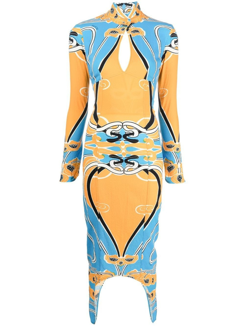 jacquard 오픈 백 드레스 1