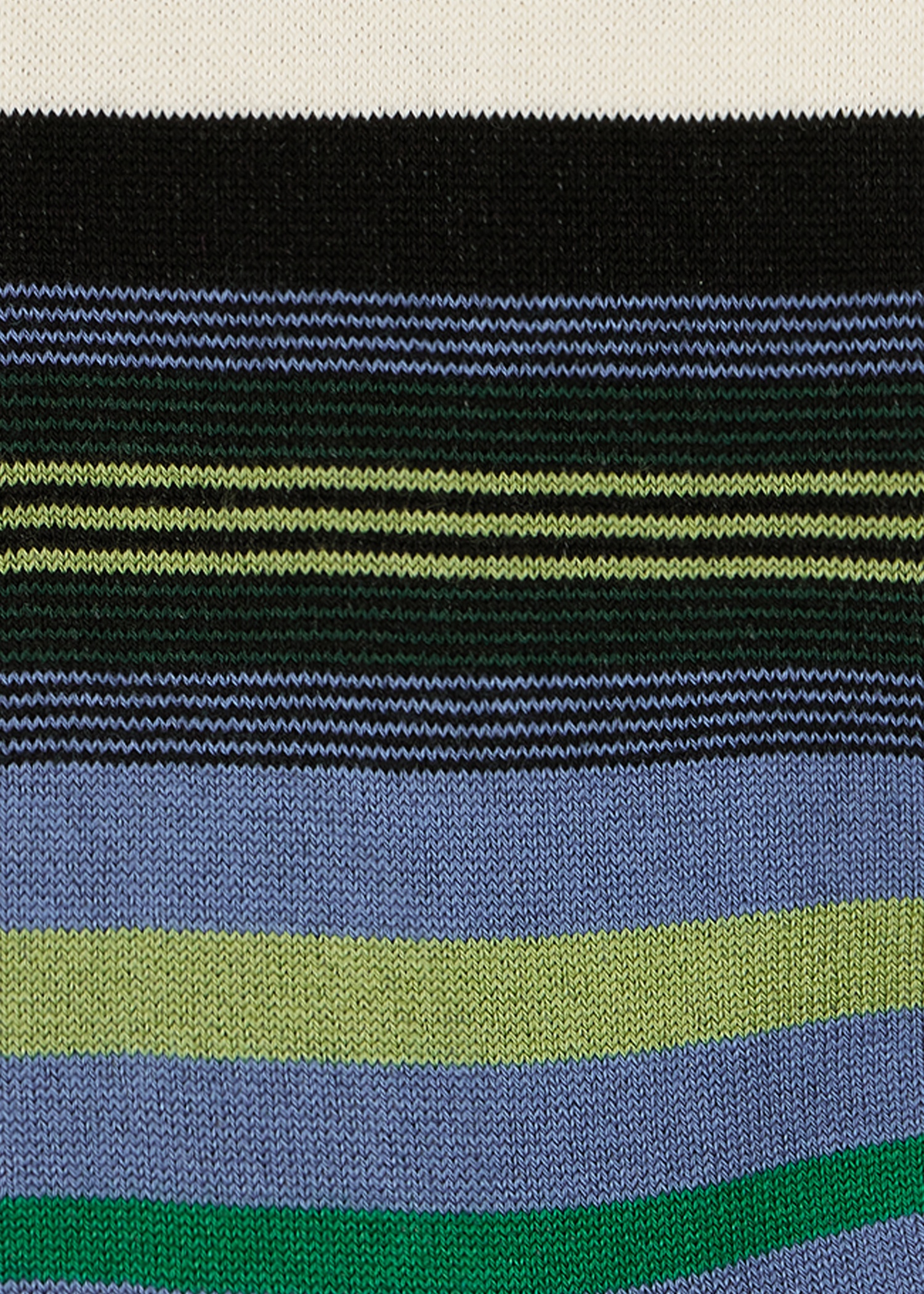 Dark Blue Cotton-Blend Multi Stripe Socks - 3