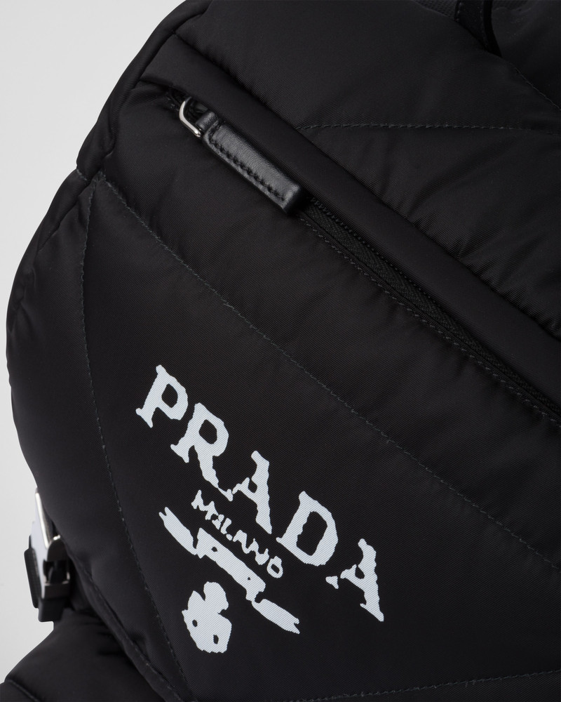 Re-Nylon padded backpack with hood 6