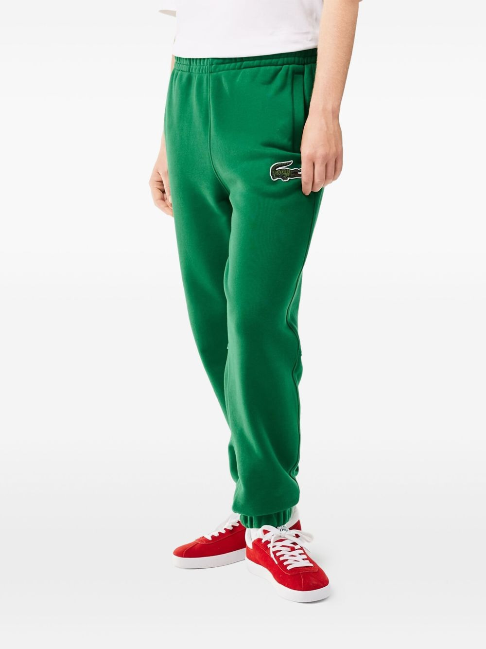 logo-embroidered cuffed joggers - 4