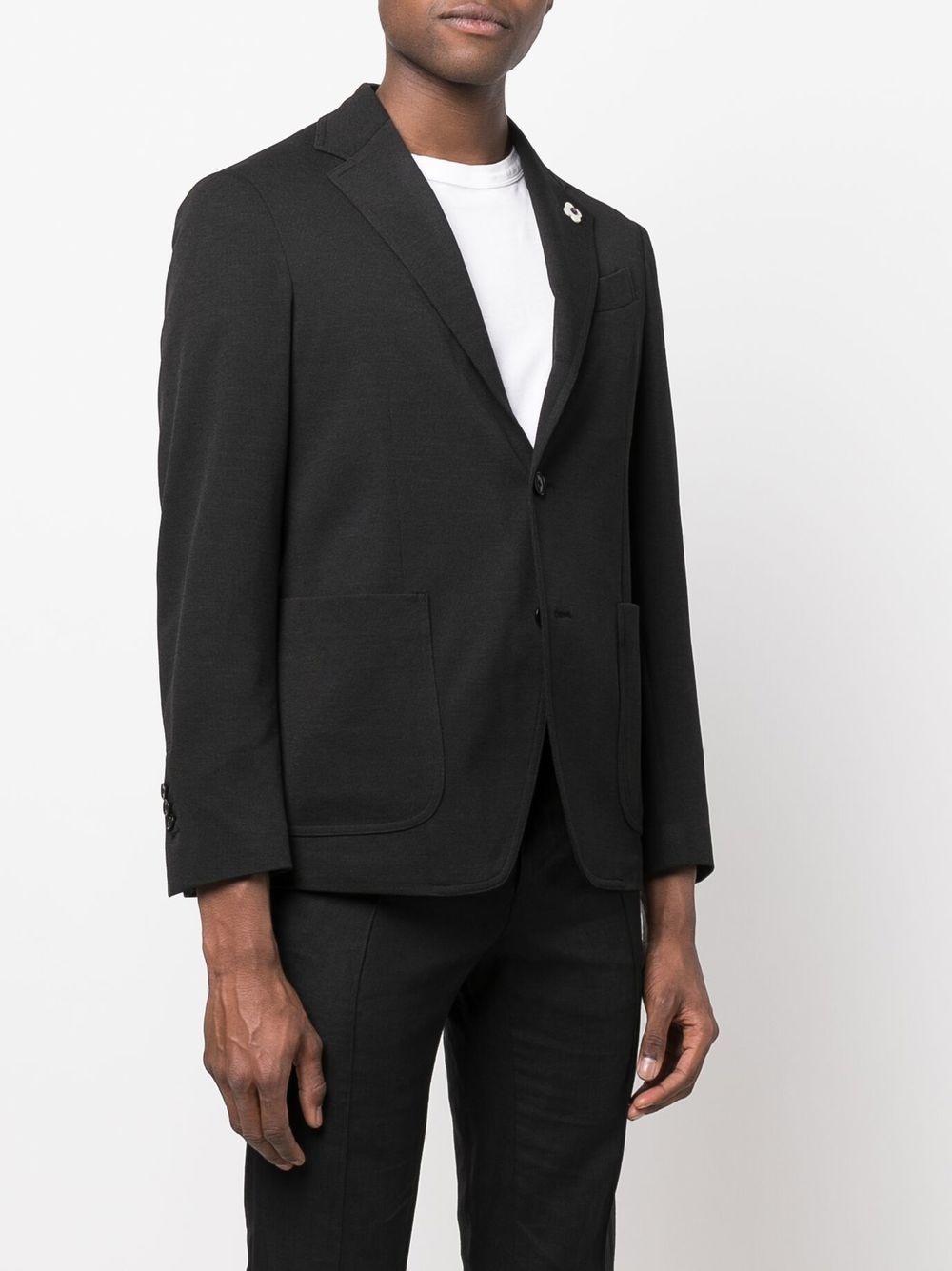 buttoned-up single-breasted blazer - 3