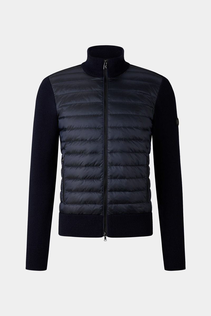 Zisco Hybrid knit jacket in Navy blue 1