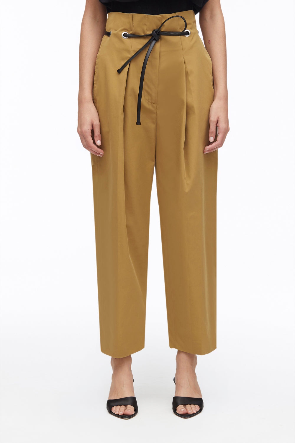 Origami Paperbag-Waist Cropped Trousers - 1
