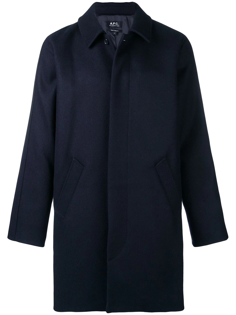 boxy single-breasted coat - 1