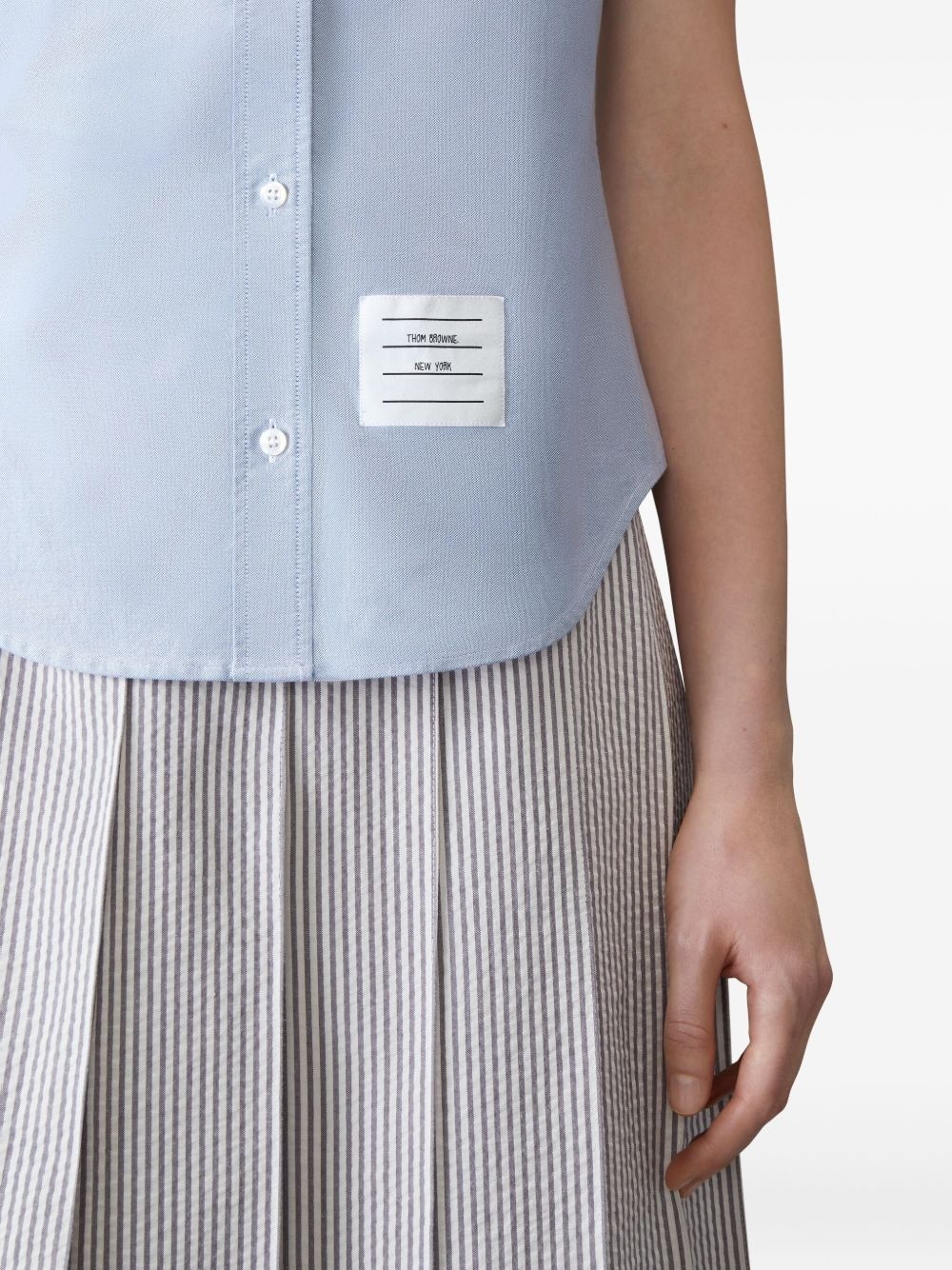 round-collar short-sleeve shirt - 5