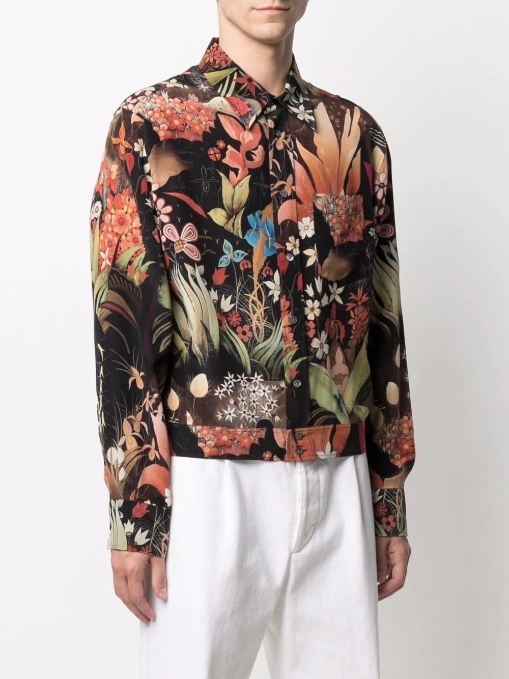 floral-print long-sleeve shirt - 3