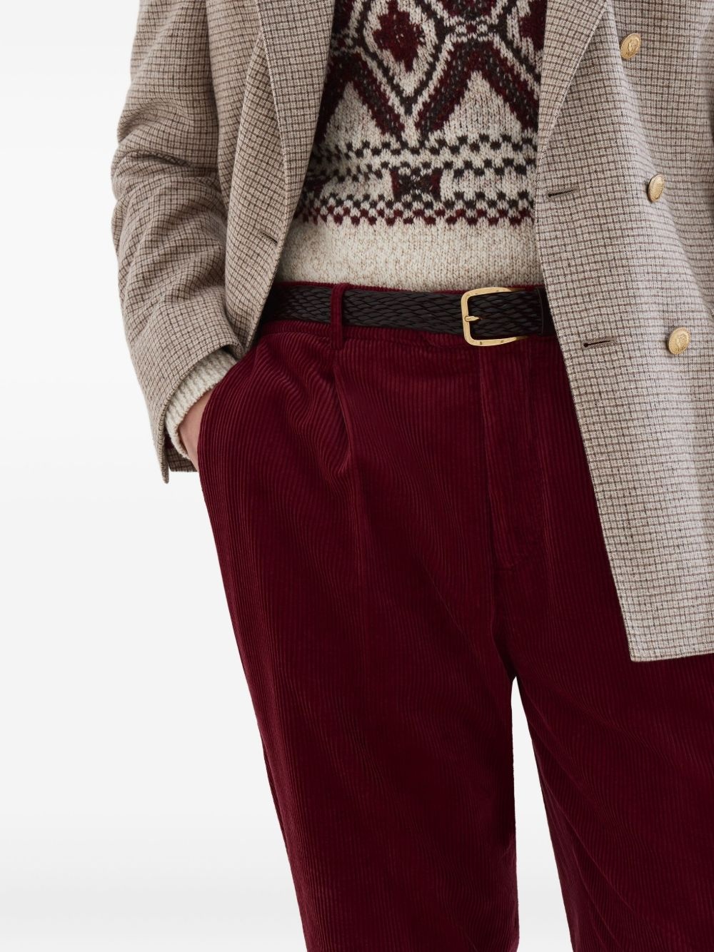 pleated tapered trousers - 5