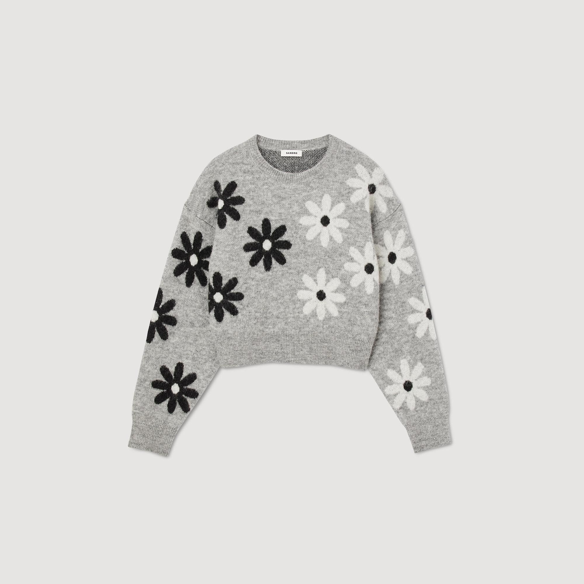 FLORAL KNIT SWEATER - 1