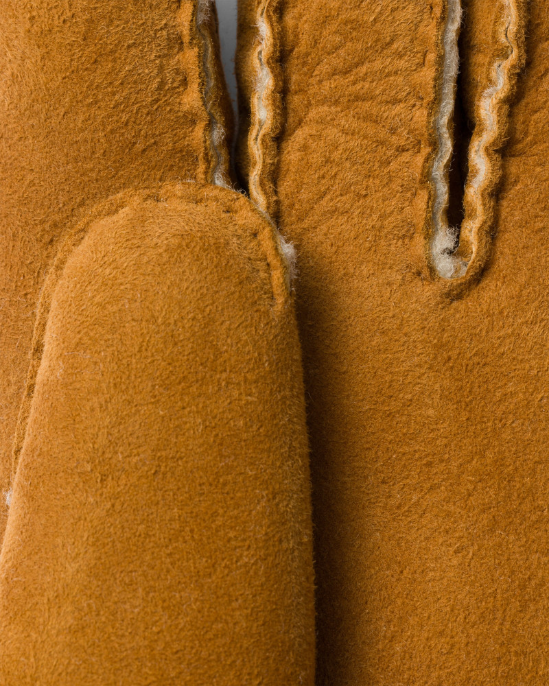 Suede sheepskin gloves 3