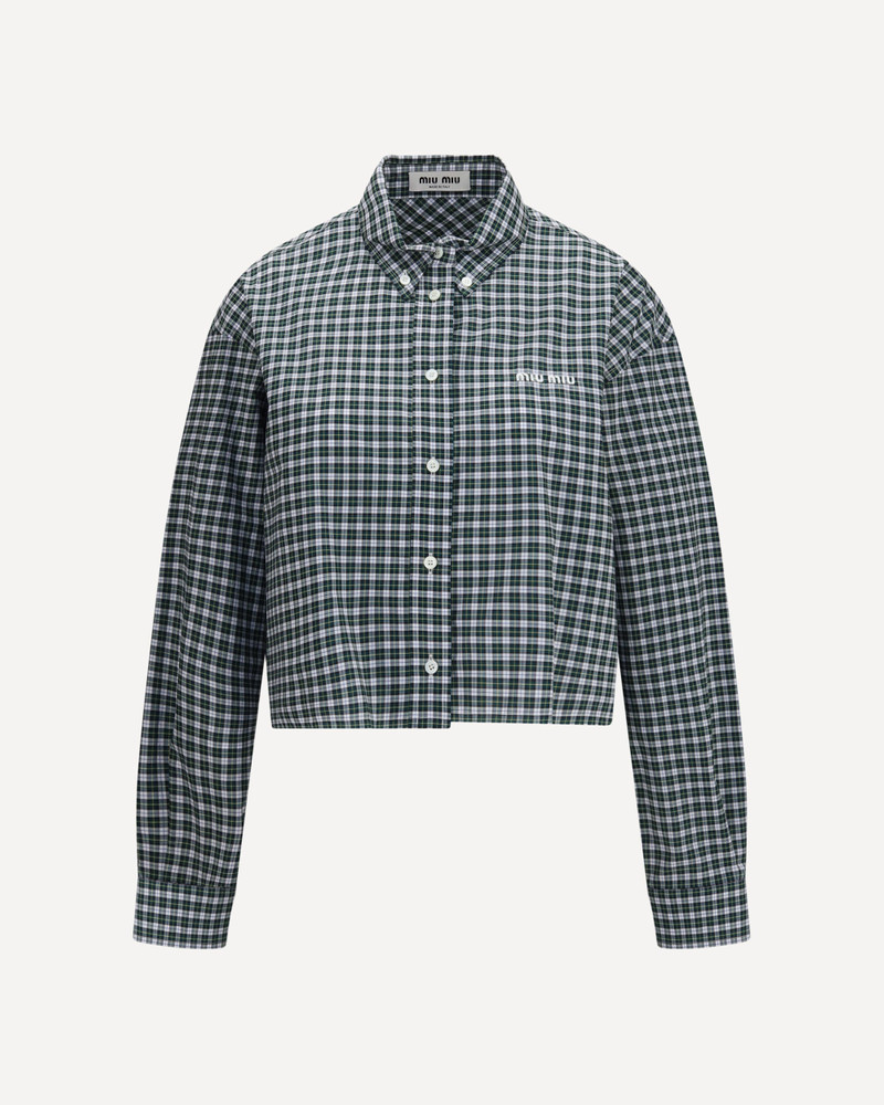 Checked embroidered Shirt 1