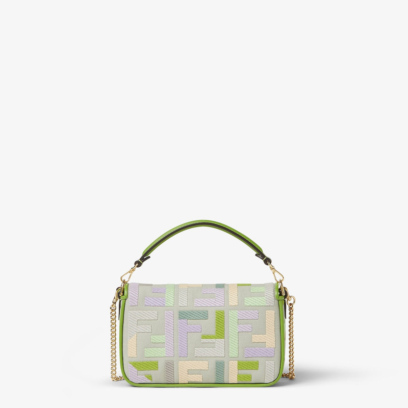Baguette® Mini Canvas bag with multicolor FF embroidery 4