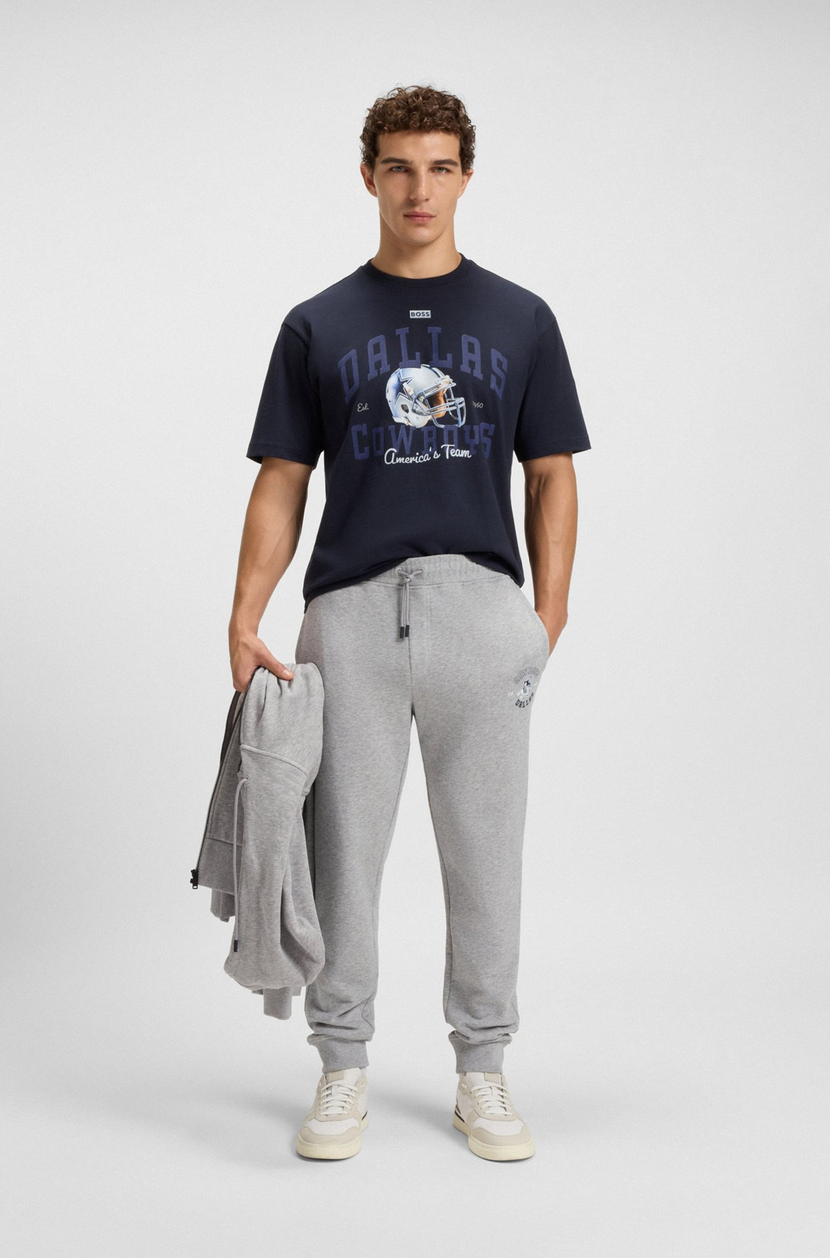 BOSS X DALLAS COWBOYS TRACKSUIT BOTTOMS WITH ALTERNATIVE LOGO - 4