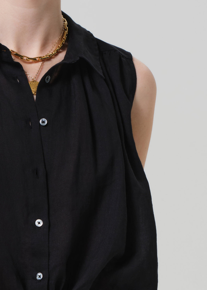 Sleeveless Ambrose Top In Black 5