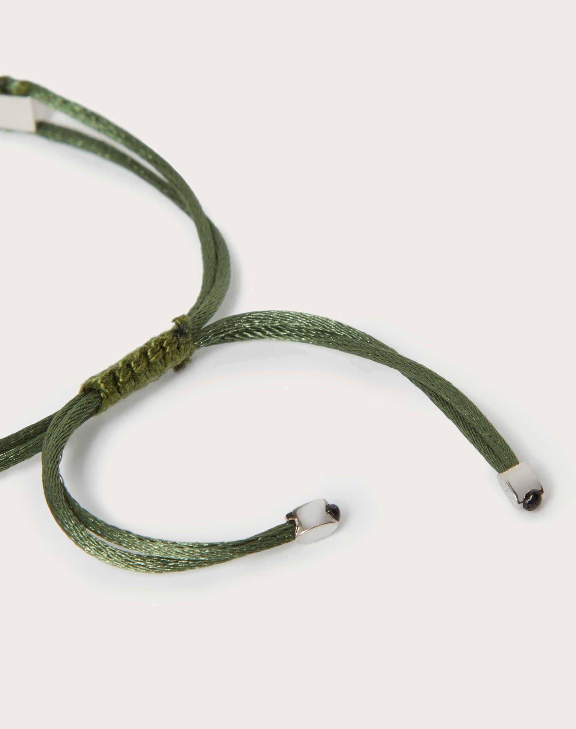 COTTON AND METAL VALENTINO COLOR SIGN BRACELET - 4