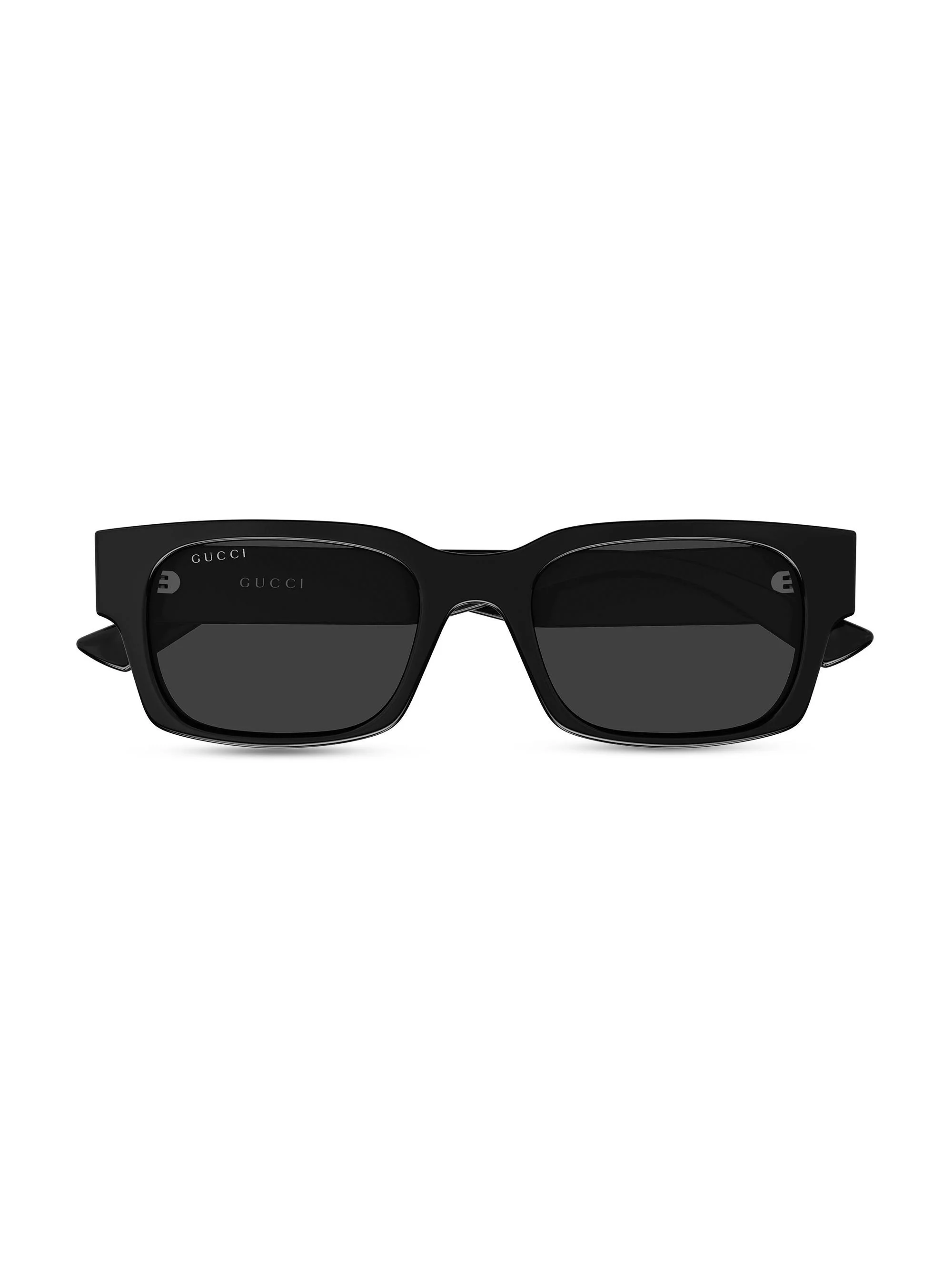 Men's Vertical Web 52MM Rectangular Sunglasses - Black - 1