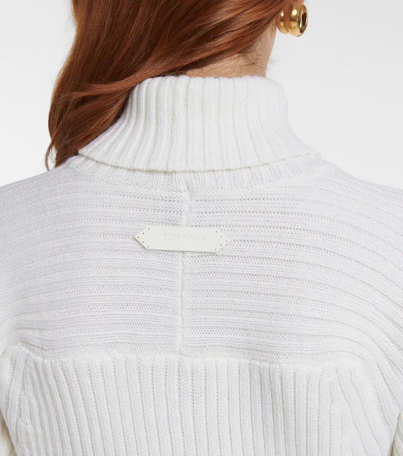 Ribbed-knit wool midi dress 5