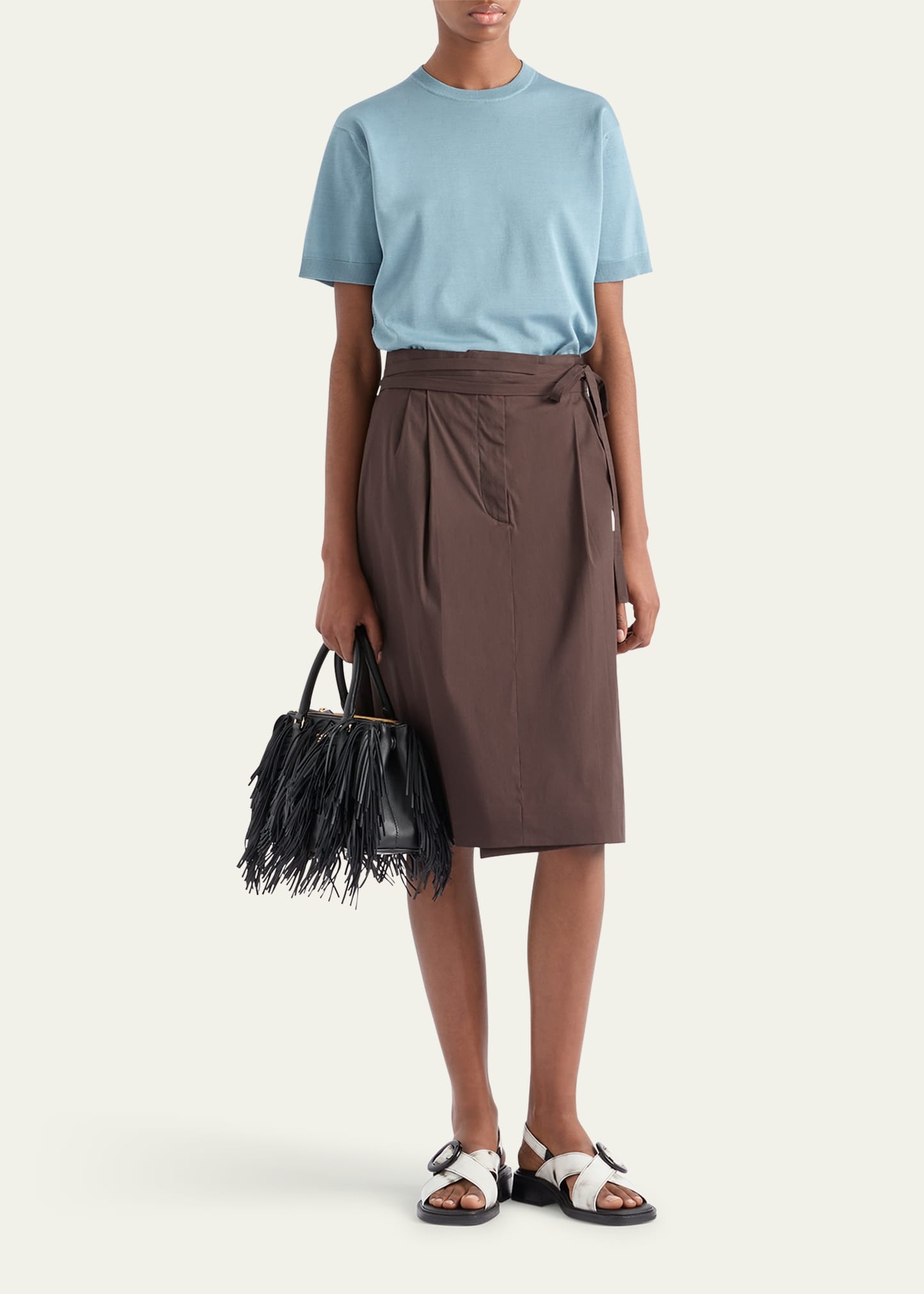 Cotton Short-Sleeve Sweater - 2