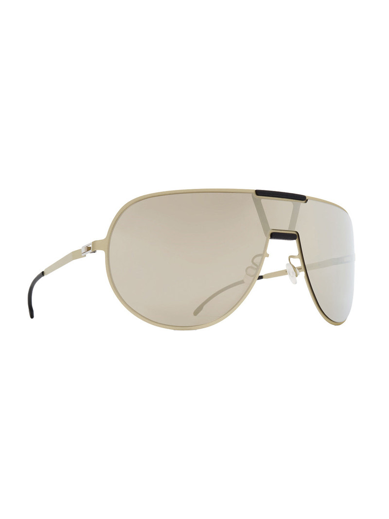 MYKITA MYKITA X RIMOWA AVIATOR SUNSHIELD MR005 - TITAN/PITCH BLACK ELECTRUM MIRROR outlook
