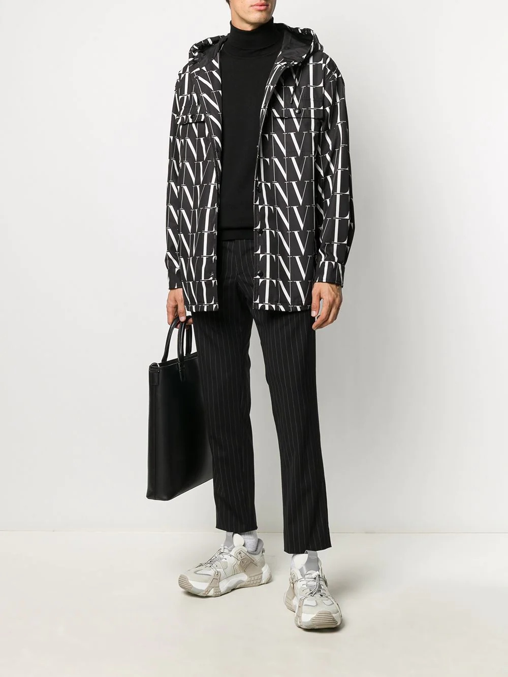 VLTN pattern hooded jacket - 2