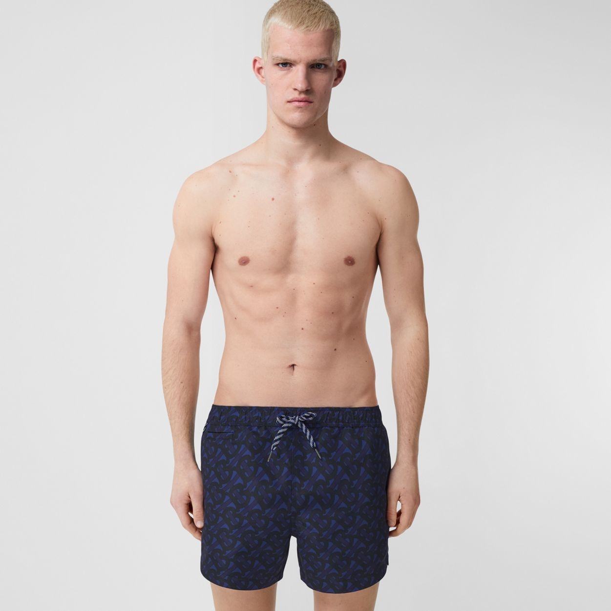 Monogram Print Drawcord Swim Shorts - 2