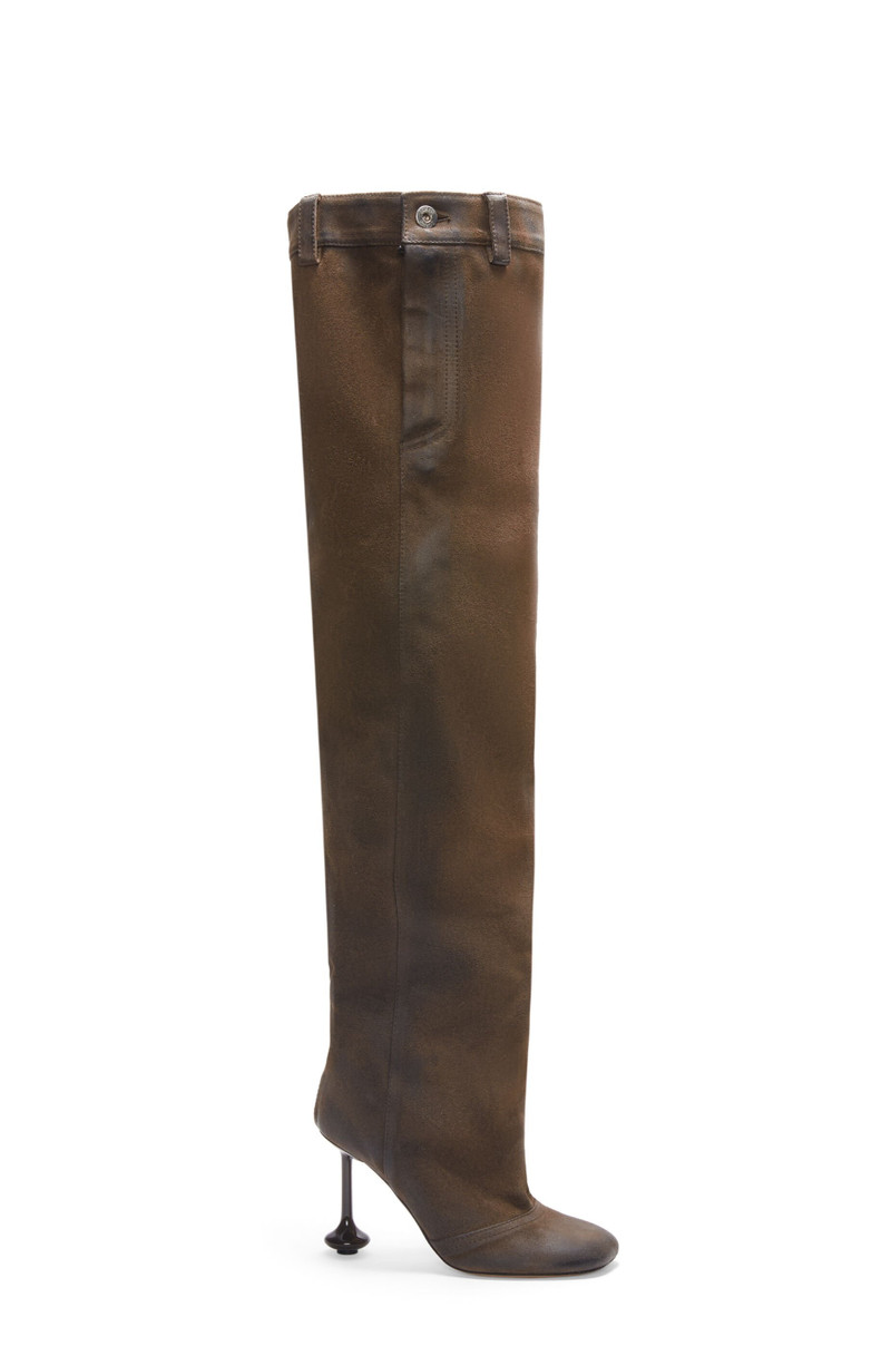Toy over the knee boot in waxed suede 3