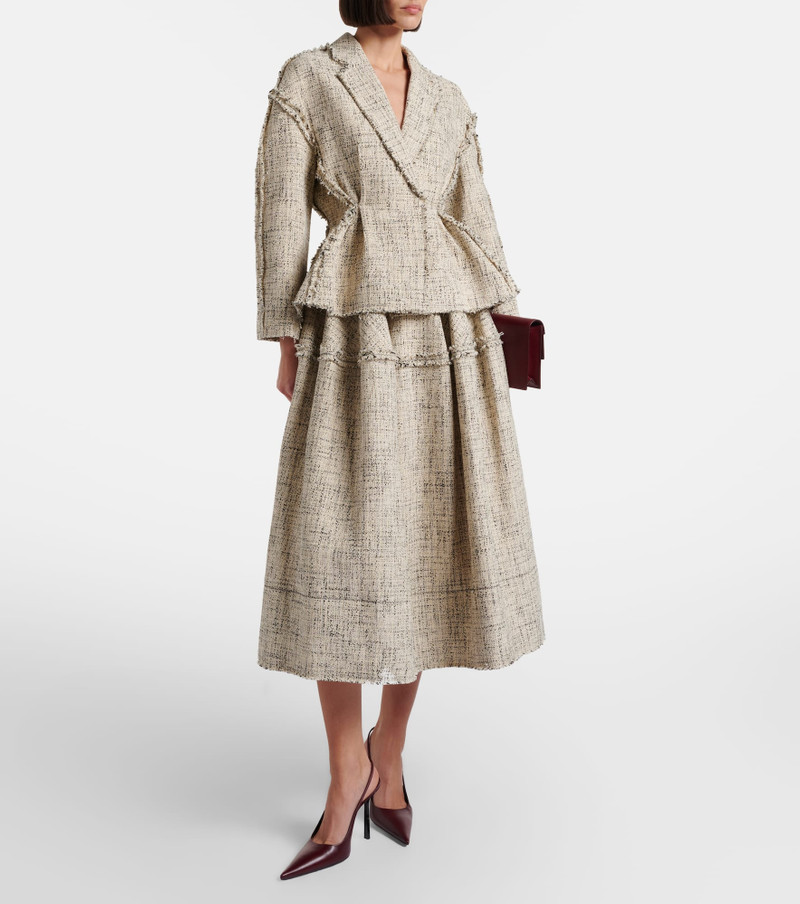 Erdem Cotton-blend tweed midi skirt outlook