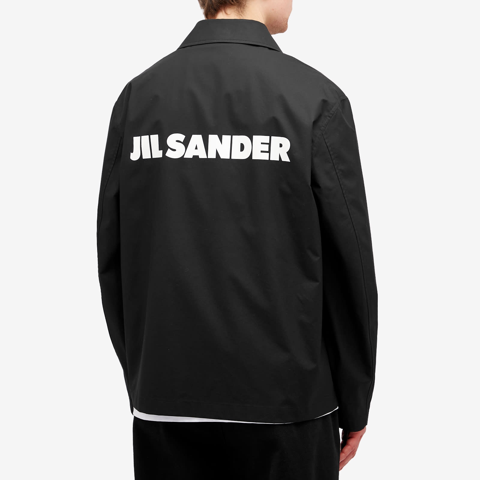 Jil Sander Logo Cotton Coach Jacket - 3