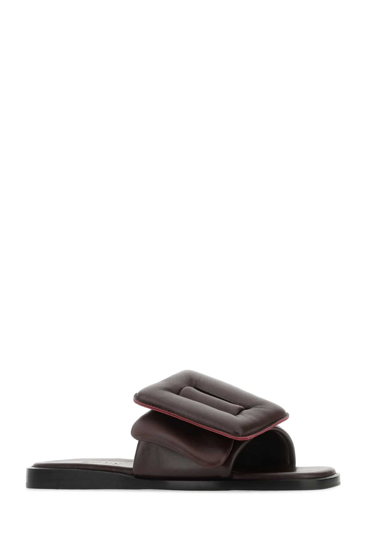 BOYY - Boyy Women Chocolate Leather Puffy Slippers - 2