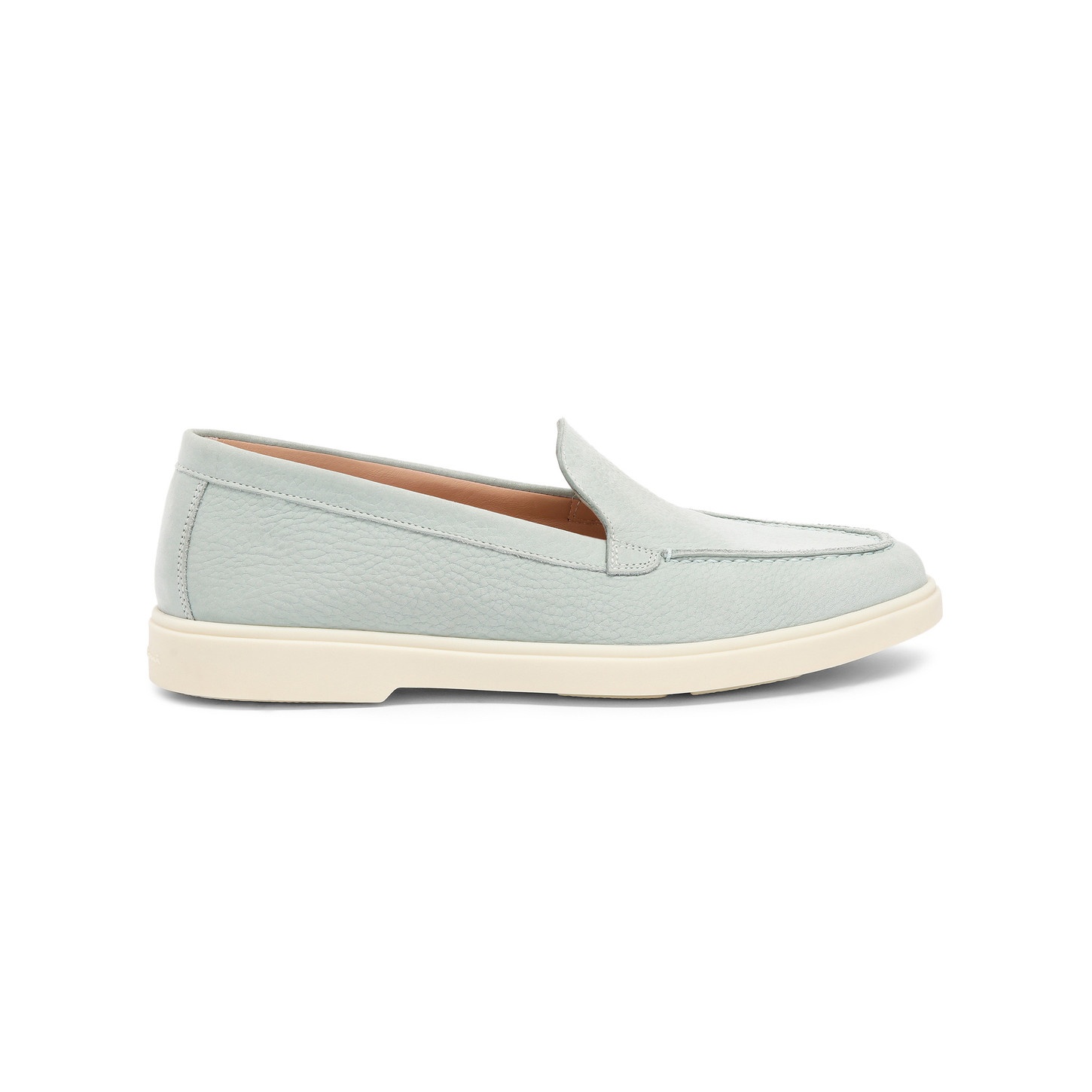 Women's light blue nubuck loafer - 1