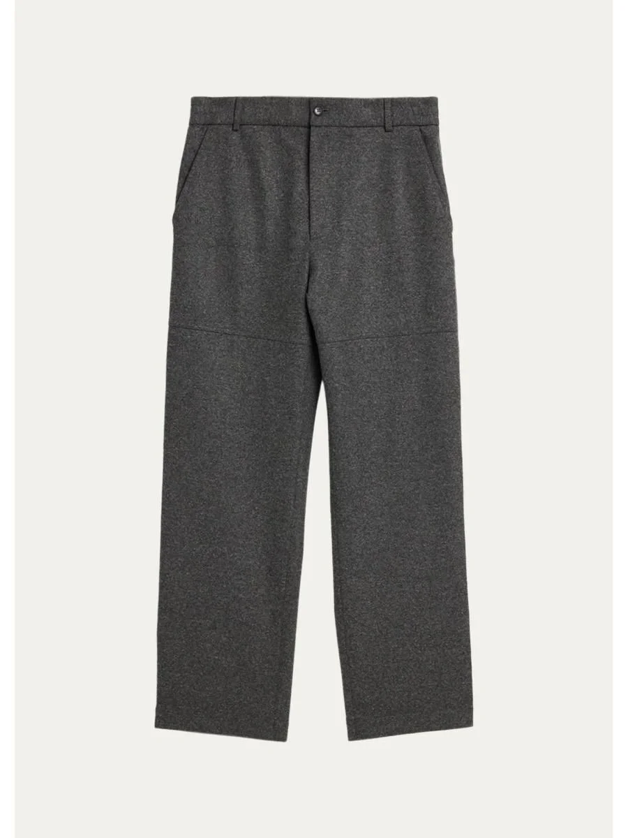 Men's Straight Leg Flat-Front Trousers - 1