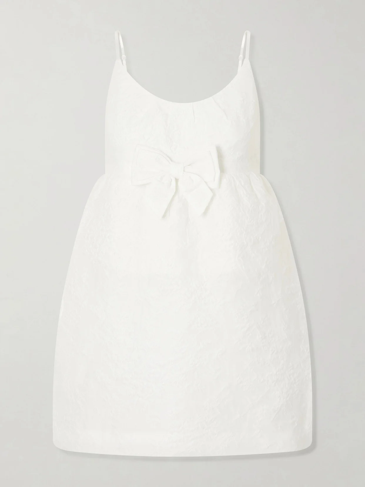 Bow-detailed Taffeta Mini Dress - 1