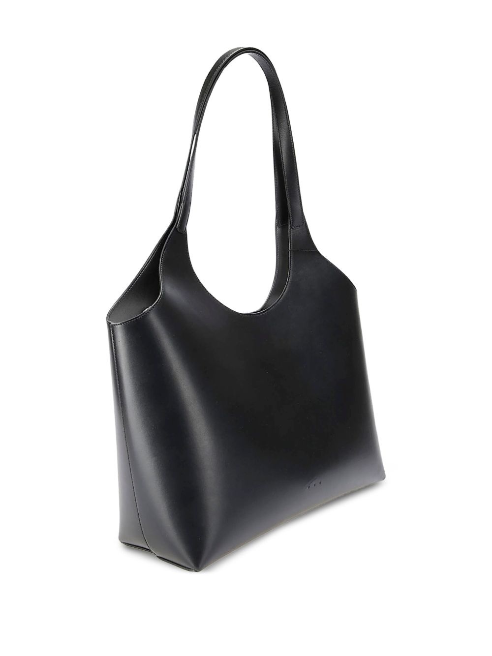 Cabas structured leather tote bag - 3