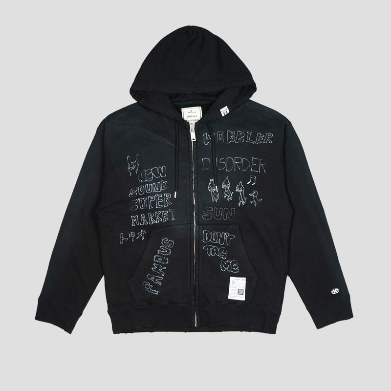 DISTRESSED ZIP-UP HOODIE 1