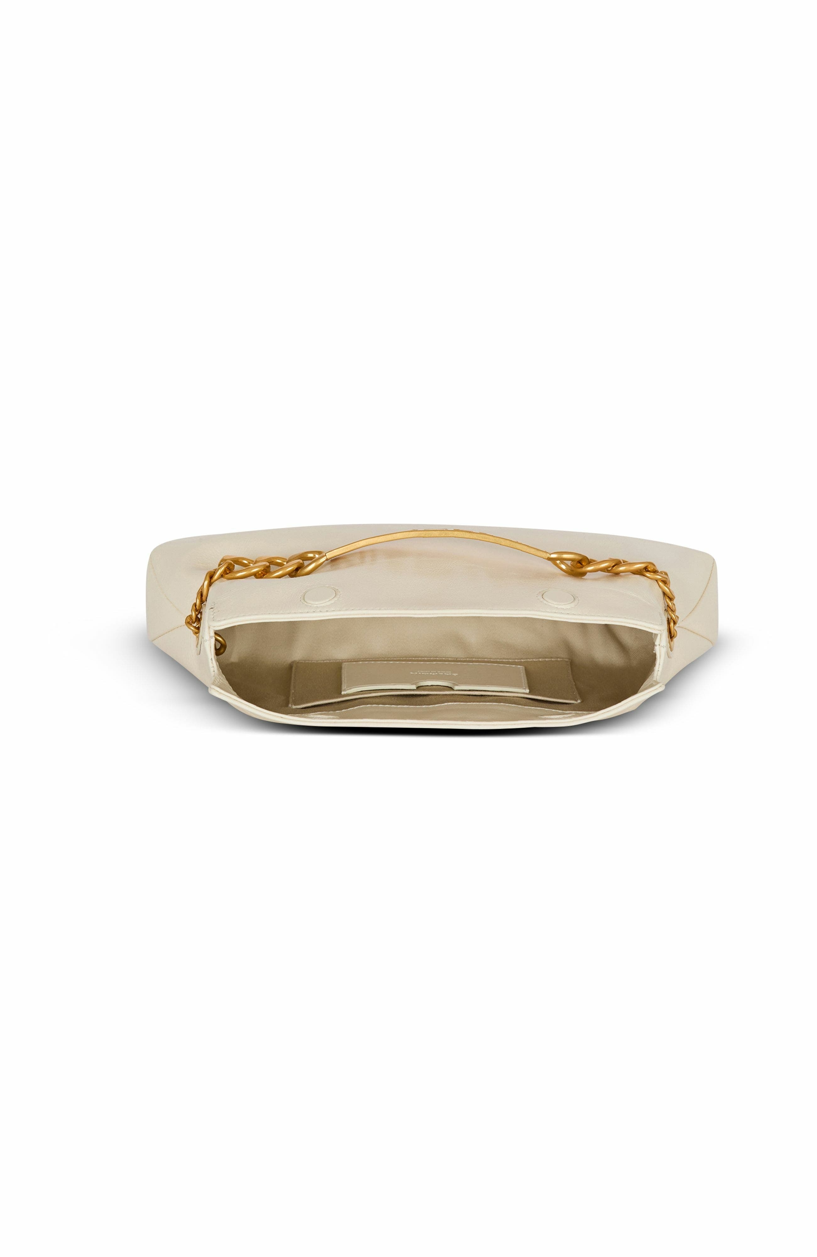 Balmain 1945 Soft crinkled leather clutch in White at Nordstrom - 3