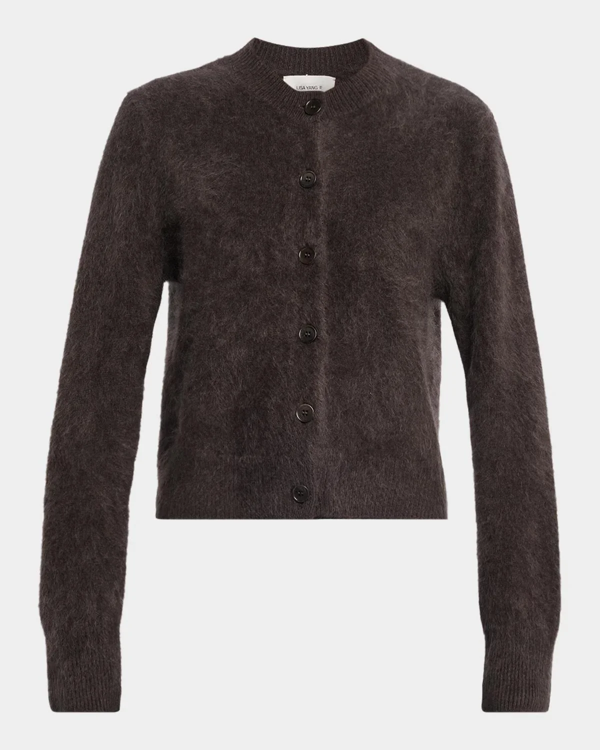 Azalea Brushed Cashmere Cardigan Sweater - 1